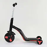 Дитячий самокат біговел велосипед 3в1 трансформер Best Scooter JT 28288, 8 мелодій, Червоний, фото 6