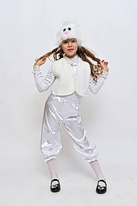 Маскарадні костюми для дітей на новий рік Заєць білий атлас 30-32-34р