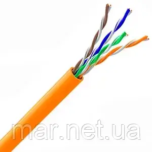 Кабель кручена пара FinMark FTP CAT5e 4P 24AWG LSZH помаранчевий 305м внутрішній, фото 1