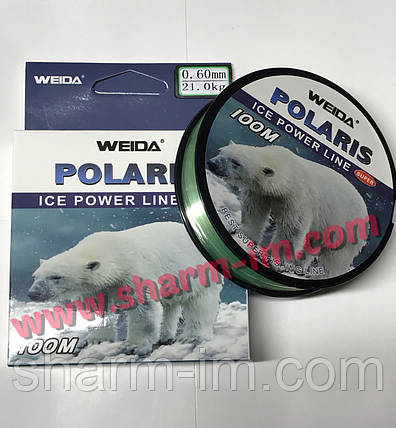 Волосінь Weida Polaris Ice Power Line 100 м, D-0.6 мм/21 кг Прозора, фото 2