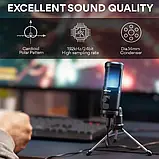 Maono PM461TR RGB + СТІЙКА, usb мікрофон конденсаторний для ПК з LED-підсвіткою, фото 7