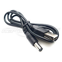 Кабель живлення USB to DC 5.5x2.1 мм, 0.8 м, фото 5