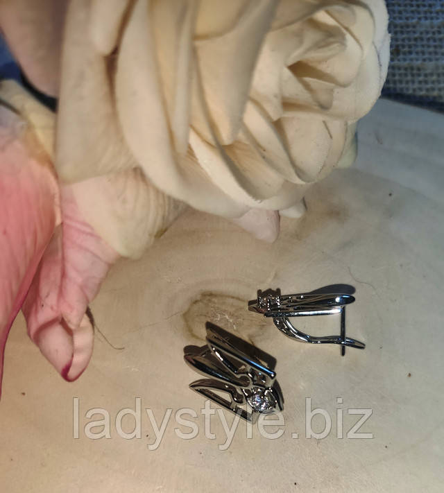 Серьги с Украинским гербом от студии LadyStyle.Biz серьги кольца купить фианиты подарок украшения юбилей новый год