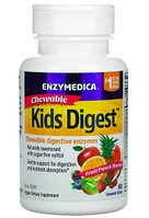 Enzymedica, Kids Digest, пищеварительные ферменты в форме жевательных таблеток со вкусом фруктового пунша, 60