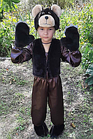 Карнавальный костюм Мишка №3 (шоколад), размеры на рост 100 - 130