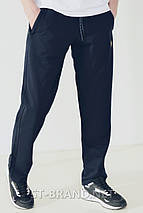 M (48). Чоловічі спортивні штани, трикотаж двунитка - темно-сині, фото 3