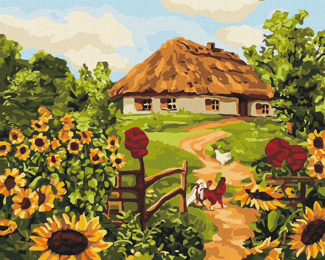 Картина за номерами Українська хатка Ідейка 40х50 (KHO2280)