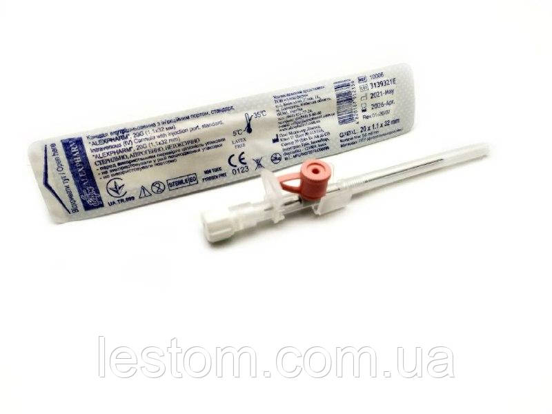 Канюля внутрішньовенна 20G ALEXPHARM, з ін'єкційним портом