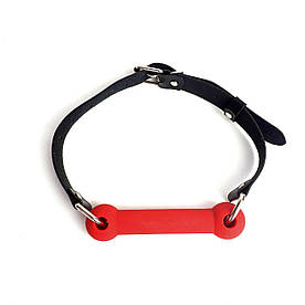 Капелюх вузький, силікон і натуральна шкіра, Art of Sex — Gag Stick Silicon, Червоний