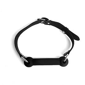 Капелюх вузький, силікон і натуральна шкіра, Art of Sex — Gag Stick Silicon, Чорний