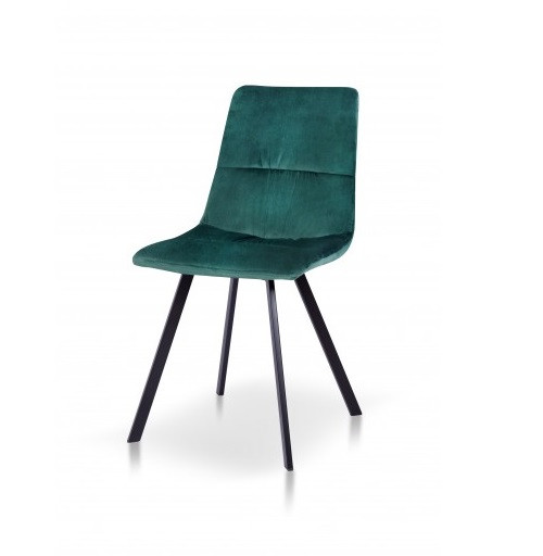 Стілець м'який Авері чорний/зелений, фото 1