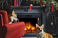 Камінокомплект Електрокамін ArtiFlame Stamford AF28S Сірий Графіт (зі звуком) Електричний 3D Камін, фото 4