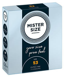 Презервативи класичні гладкі — Mister Size 53mm pack of 3