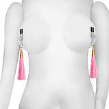 Затискачі для сосків Glamor Tassel Nipple Clamp Pink, фото 3