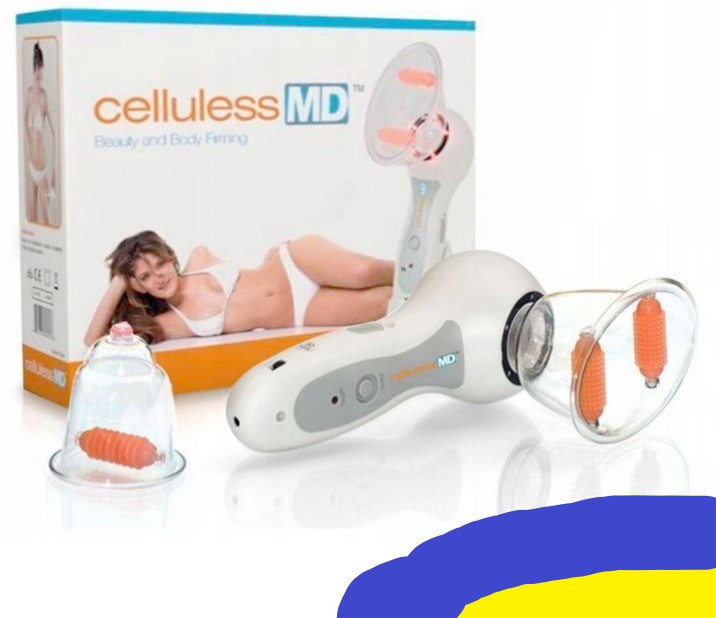 Массажер антицеллюлитный Cellules MD на аккумуляторе с вакуумными насадками