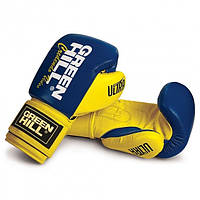 Боксерские перчатки кожаные Green Hill Ultra Синие 10 oz