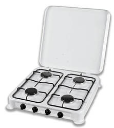 Настільна газова плита на 4 конфорки з кришкою Rainberg RB-004