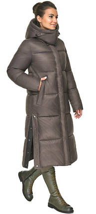 Капучинова жіноча куртка з кишенями модель 52650, фото 2