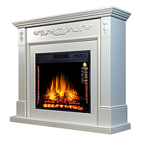 Камінокомплект Електрокамін ArtiFlame Soho AF28S Білий Дуб (зі звуком) Електричний 3D Камін, фото 3