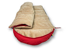 Дитячий туристичний спальний мішок червоного кольору