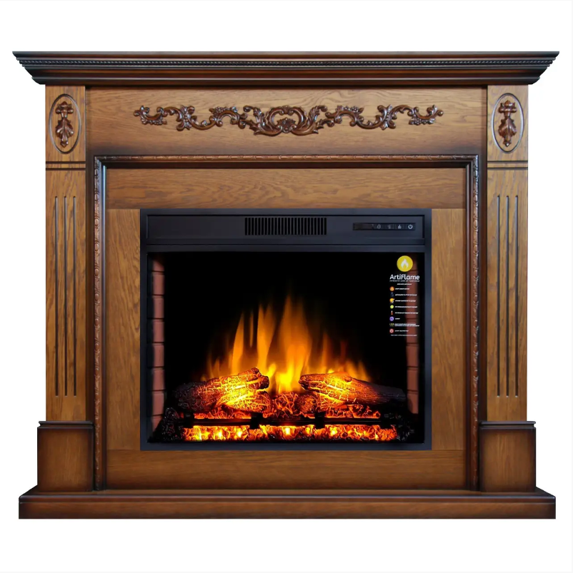 Камінокомплект Електрокамін ArtiFlame Soho AF28S Дуб Антик (зі звуком) Електричний 3D Камін