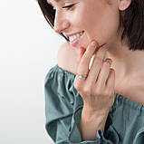 Золоте помолочне кільце (циркон Swarovski) 
к06298, фото 2