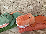 М'яка іграшка пледик "Дінозаврик" (2 кольори, розмір ковдри 178х100см, висота іграшки 15см) М 13946, фото 4
