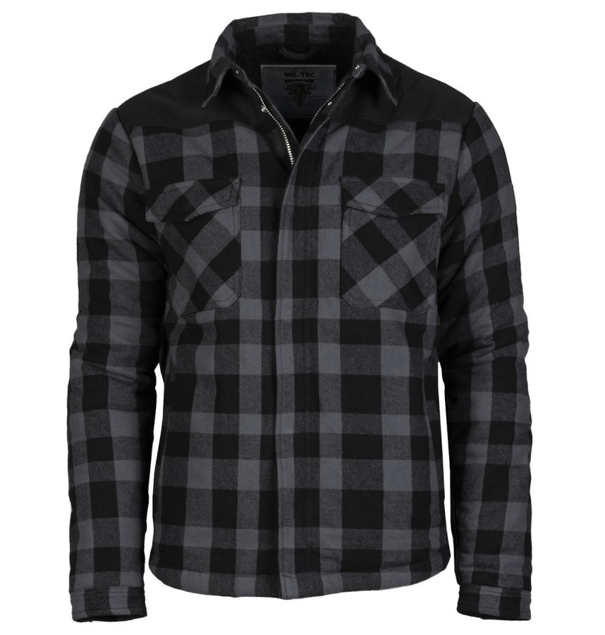 Куртка в стилі дроворуба (чорний сірий) 10370508 Mil-Tec Lumber Jacket розмір 3XL, фото 1