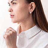 Золота каблучка перлів, фіаніт) к05498, фото 2