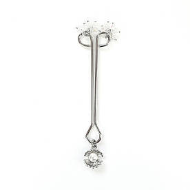 Затискач для клітора перлина з мушлею і кристалом Art of Sex — Margie clit clamp