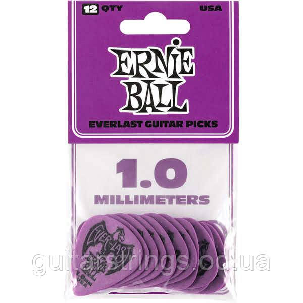 Медіатори Ernie Ball 9193 Everlast Delrin Picks Purple 1.00 mm 12-Pack, фото 1