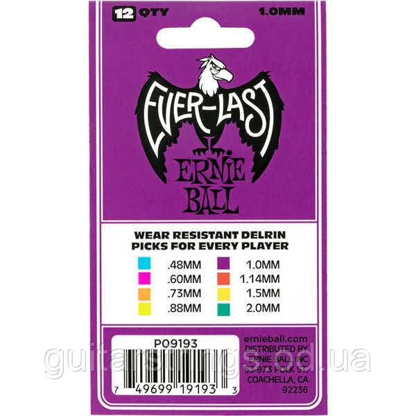 Медиаторы Ernie Ball 9193 Everlast Delrin Picks Purple 1.00 mm 12-Pack - фото 2 - id-p1707773923