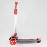 Самокат триколісний дитячий Best Scooter LK-52003 Червоний, Світло платформи та коліс, знімне кермо 63-80 см, фото 3
