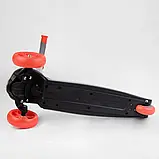 Самокат триколісний дитячий Best Scooter LK-52003 Червоний, Світло платформи та коліс, знімне кермо 63-80 см, фото 6