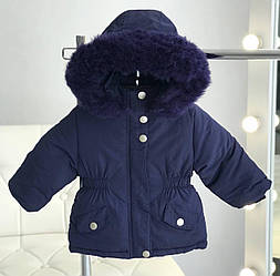 Зимова куртка для дівчинки 8819 177, Синий, Для девочек, Зима, 5 , 5 лет