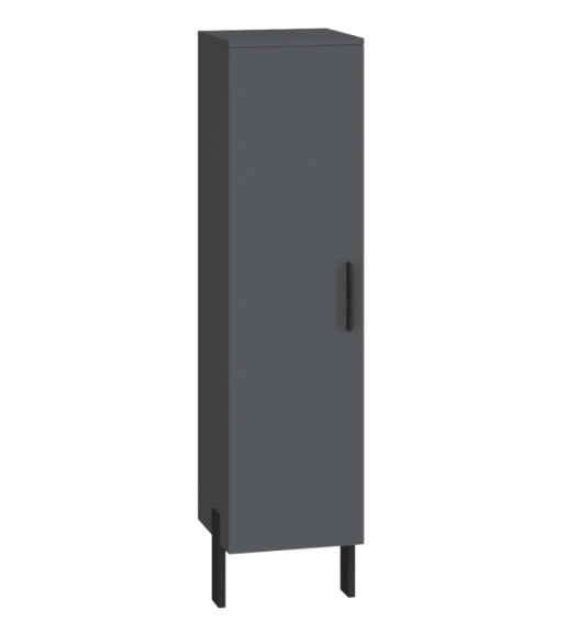 Сучасний пенал у ванну 30 см Ювента Manhattan MhP-120L Grey