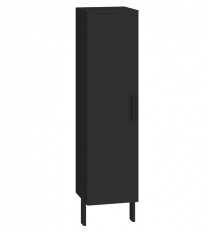 Сучасний пенал у ванну 30 см Ювента Manhattan MhP-120L Black, фото 1