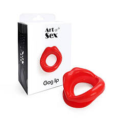 Кляп-розширювач у формі губ Art of Sex – Gag lip, червоний, фото 3