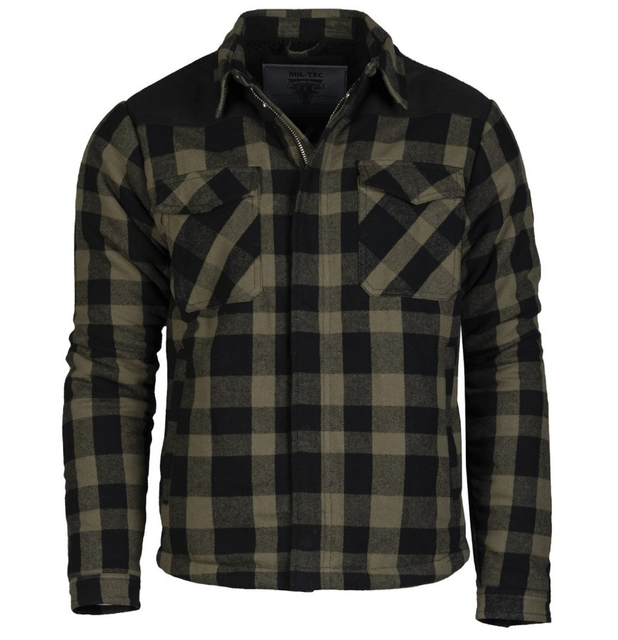 Куртка в стилі дроворуба (чорний оливковий) 10370501 Mil-Tec Lumber Jacket розмір L
