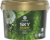 Краска акриловая Eskaro Akzent Sky мат белый 9 л