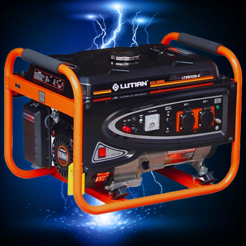 Генератор бензиновий 3.0кВт. с медной обмоткой Lutian LT 3900 ручной статер електрогенератор, фото 1