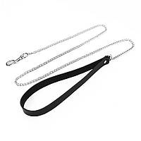 Земля на ланцюжку, виготовлене з натуральної шкіряної мистецтва сексу - повідку, чорний колір