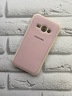 Силиконовый чехол с тиснением и вставкой для SAMSUNG Galaxy J1Ace J110 Розовый