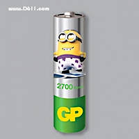 Аккумулятор GP ReCyko+ AA Ni-MH 2700 mAh "миньоны"