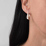 Середні сережки Скромність у червоному золоті 
3.1 см 06420, фото 3