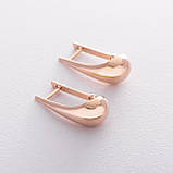 Середні сережки Скромність у червоному золоті 
3.1 см 06420, фото 4