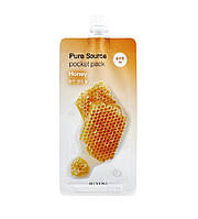 Питательная ночная маска для лица с экстрактом меда Missha Pure Source Pocket Pack Honey 10 мл (8806185781817)