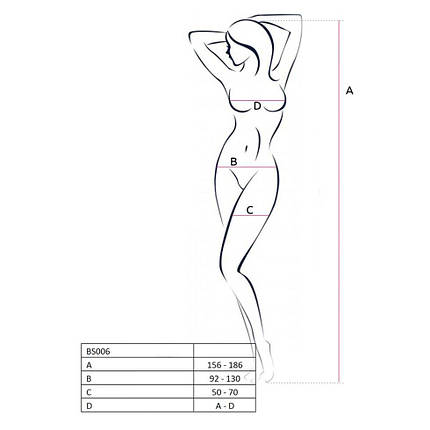 Бодістокінг Passion BS006 white, комбінезон, імітація панчіх і пояси, фото 3