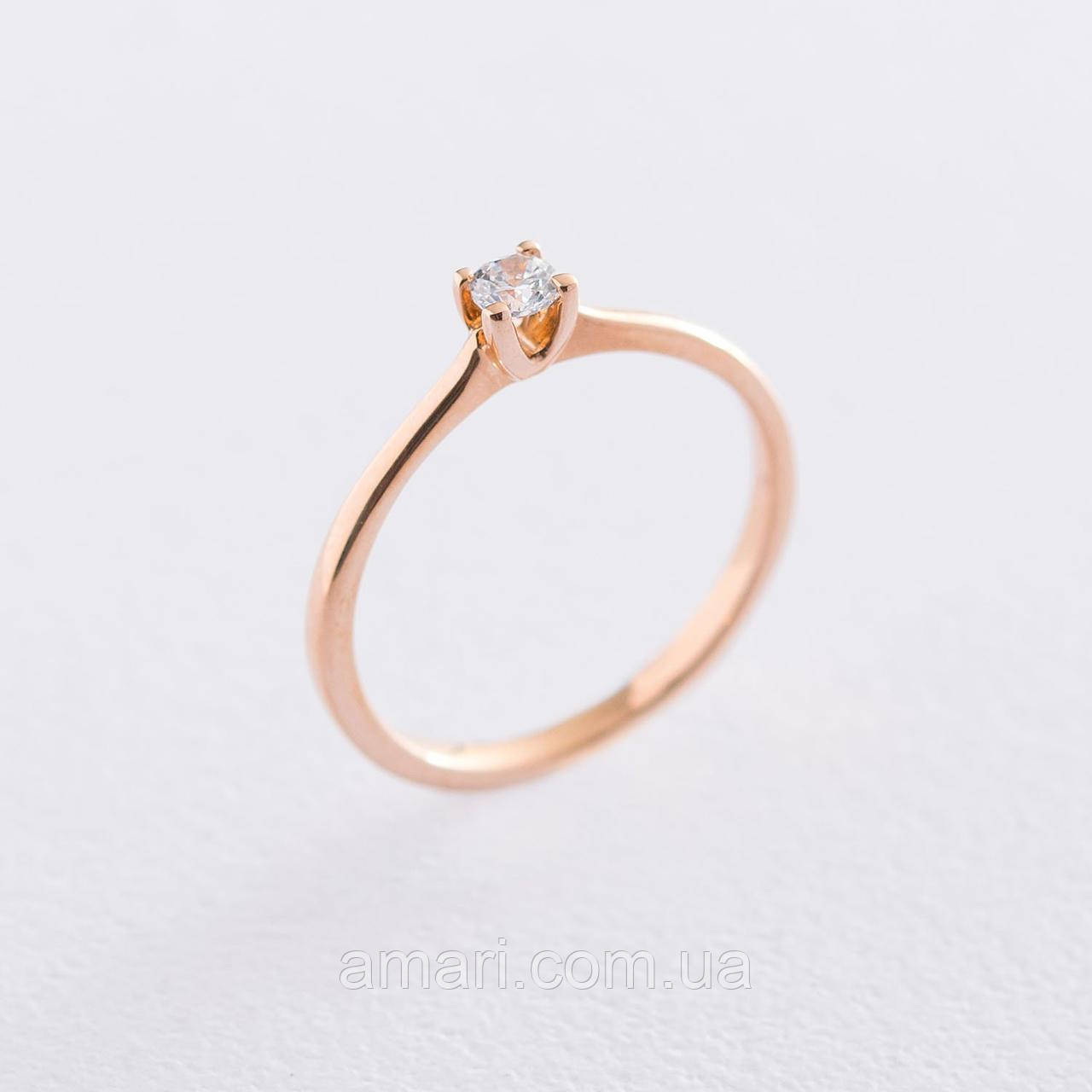 Золоте помолочне кільце (циркон Swarovski) 
к06224, фото 1