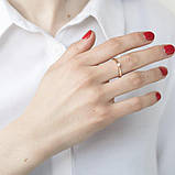 Золоте помолочне кільце (цирконій Swarovski) 
к06222, фото 5